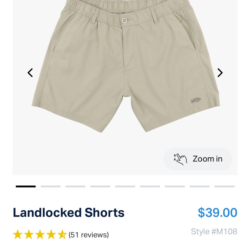 Men's Aftco Khaki Landlock Shorts